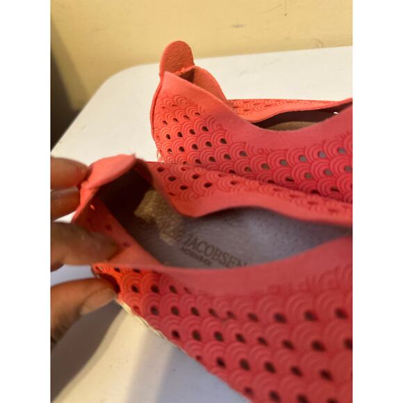 Ilse Jacobsen Hornbæk Tulip Laser-Cut Comfort Slip On Shoes Orange Size 39 - Picture 7 of 9